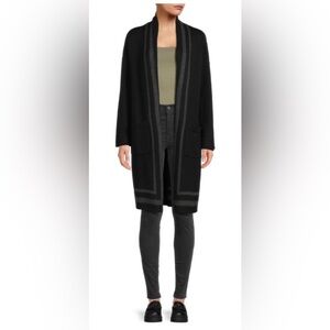 J.MCLAUGHLIN Marjorie Merino Wool Open Front Cardigan Size M